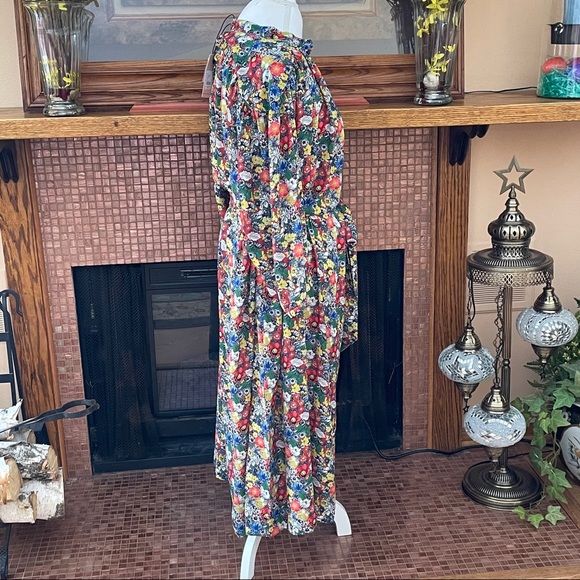 Rebecca Minkoff Tina Tie Waist Floral Midi Dress - Picture 6 of 14